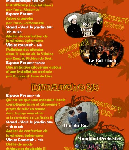 Le programme détaillé de cette 21e édition de la foire bio